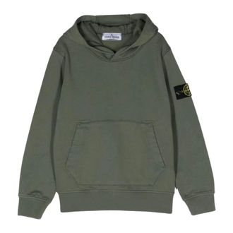 Stone Island Military Green Sweatshirt - male - Stone Island - Kids Sweatshirts - Green - 8 Y - Kids
