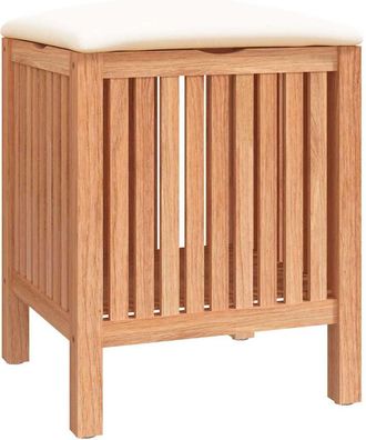 vidaXL Taburete De Ba&ntilde;o Madera Maciza De Nogal 40,5x40x52 Cm Vidaxl