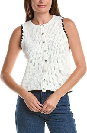 CeCe by Cynthia Steffe Cece Pointelle Button Up Top