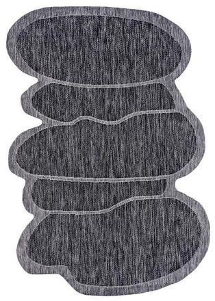 Jonathan Y Designs Jasper Modern Rustic Abstract Indoor/Outdoor Shaped Area Rug in Dark Gray/gray at Nordstrom, Size 8Ft 0In X 10Ft 0In