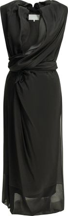 Maison Margiela drapiertes Midikleid aus Seide