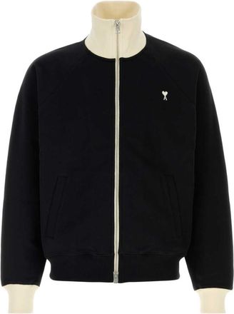 Ami Black Mock Collar Sweatshirt