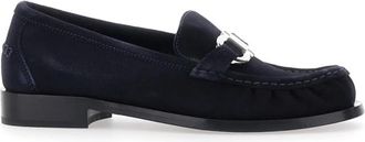 Ferragamo Maryan Soft Mocassin - Dames - Loafers - Blauw - 38 1/2 EU - Schoenen