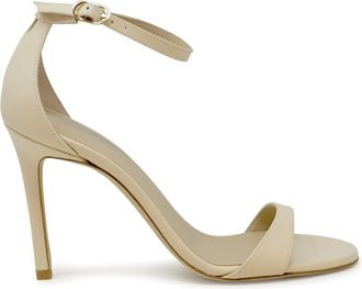 Stuart Weitzman Sk874 Ivory Leather Nudist Ii 100 Sandals