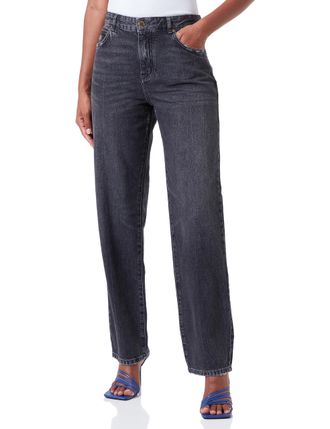 Pinko Barbra Boyfriend Denim Black Jeans Dames, Pjy_Vintage Wash Donkergrijs, 26