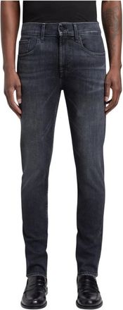 7 For All Mankind Slimmy Tapered Breakwater - Heren - Slim Fit Jeans - Grijs - W38 - Jeans