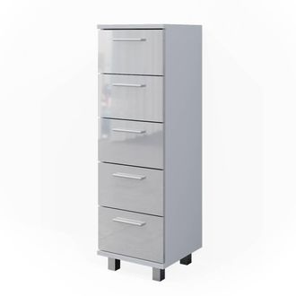 Vicco Armario De Ba&ntilde;o Ilias, Blanco Alto Brillo, 30 X 95 Cm Vicco