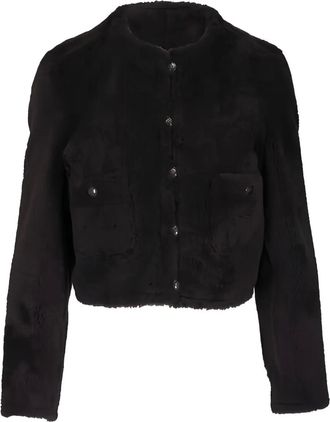 Dorothee Schumacher reversible shearling jacket - women - Sheep Skin/Shearling - S - Black