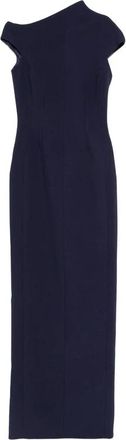 Solace London Arion Maxi Jurk - Dames - Avondkleed - Blauw - S - Polyester - Kleedjes