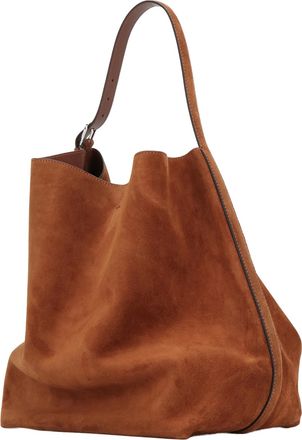 Toteme Suede Shoulder Bag - Tan