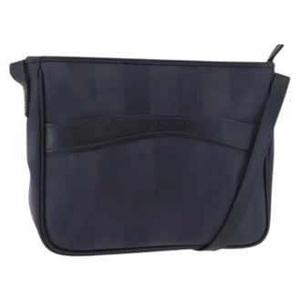 Fendi Pre-owned Cross Body Bags, female, Blue, Size: ONE SIZE Pre-owned Pequin Shoulder Bag