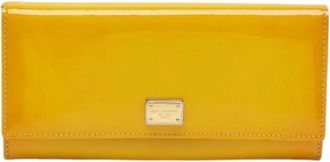 Dolce & Gabbana Pre-owned Leren Portemonnee - Dames - Vintage Accessoires - Geel - ONE Size - Leer - Vintage
