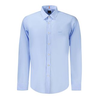 HUGO BOSS Azzurro Katoenen Heren Shirt