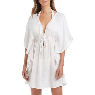 Bleu Rod Beattie Sequin Embellished Cover-Up in White at Nordstrom, Size Medium