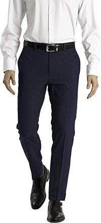Calvin Klein Mens Skinny Fit Stretch Dress Pant Mens Clothing Navy : 34W x 34L, Polyester/Spandex