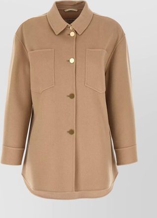 Max Mara long sleeve collared shirt with chest pockets