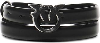 Pinko Cintura in pelle con fibbia - Nero