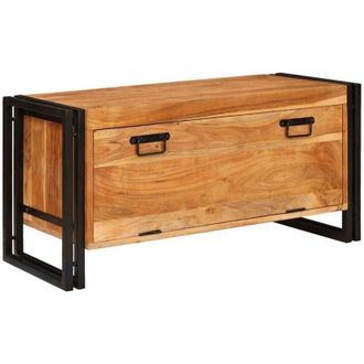 vidaXL vidaXL Mobile per scarpe con porta Marrone legno massello di acacia