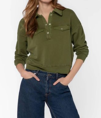 Velvet Heart Hancock Sweatshirt In Washed Olive
