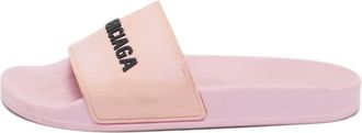 Balenciaga Sandali slides con logo - Rosa