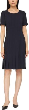 Lafayette 148 New York Puff Sleeve Pleated Dress
