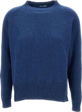 Live Trui met geribbelde afwerking en ronde hals - Blauw