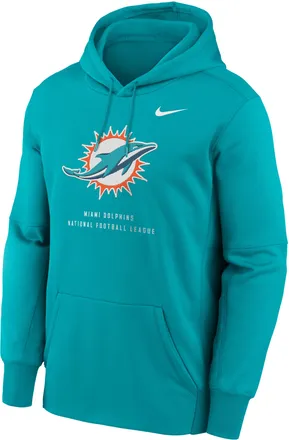 Nike Mens Miami Dolphins Nike Therma NFL Pullover Hoodie in Green | NKAQ3GT9P-R7Q