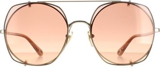Chloé Aviator Gold Brown Gradient CH0042S