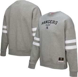 Mitchell & Ness Womens Mitchell & Ness Heather Gray New York Rangers Logo Lightweight Pullover Sweatshirt at Nordstrom, Size Xx-Large