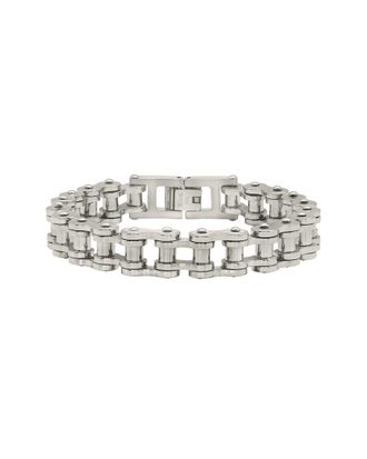 Sterling Forever Silver Cz Bolt Chain Watch Band Bracelet