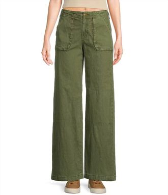 Roxy Mid Rise Neddy Pant In Dark Green