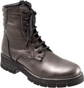 Bueno Rage Lace-Up Combat Boot in Steel Metallic Leather at Nordstrom Rack, Size 10Us / 41Eu