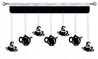 OEM Cortina De Cocina Glamour Garland Con Dise&ntilde;o Calado, Estilo Caf&eacute;, 200 Cm