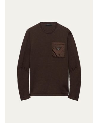 Prada Mens Cotton-Blend Sweater