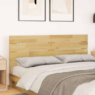 Berkfield Home Headboard 160 cm Solid Wood Oak in Light Oak
