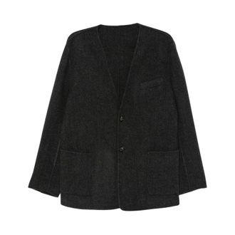 Eleventy V-hals Gebreide Kleding - Heren - Truien - Grijs - Maat: XL Wol