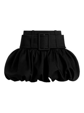 Patou belted bubble mini skirt - Black