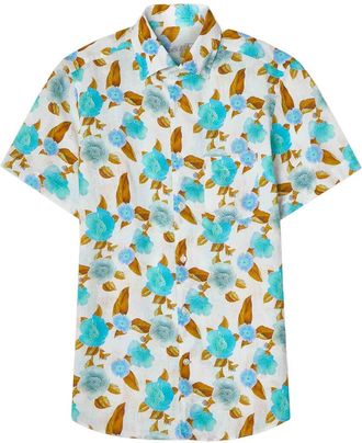 Robert Talbott Morgan Floral Print Linen Shirt