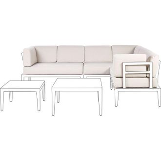Beliani Beliani - Set di copricuscini da giardino da seduta beige chiaro Rima iii