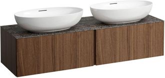 Laufen Il Bagno Alessi Cajonera, Encimera De Piedra Marrone - Laufen