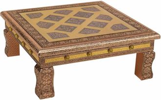 Wanderlust Deco Mesa auxiliar de metal repujado