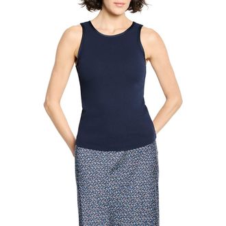Nic+Zoe Perfect Knit Trimmed Tank in Dark Indigo at Nordstrom Rack, Size Xx-Large