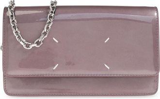 Maison Margiela Four Stitches Chain Wallet - unisex - Portefeuilles - Paars - ONE Size - Leer - Accessoires