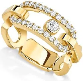 Messika Move Link Ring in Yellow Gold at Nordstrom, Size 6.25