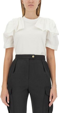 Alexander McQueen Alexander Mc Queen T Shirt With Ruffles