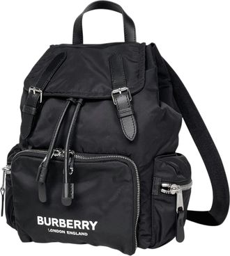 Burberry Black Nylon Leather Backpack (Pre-Owned)