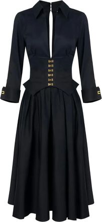 Elisabetta Franchi long-sleeve midi dress - Black