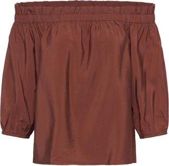 Kaffe Overhemden, Dames, Bruin, 2Xl, Blouses