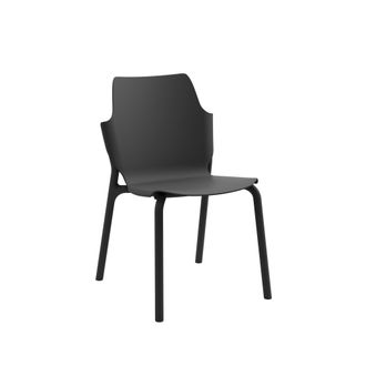 Mobili Rebecca Silla De Comedor Apilable Rebecca Mobili Zeran 83x56x47 Cm Polipropileno Negro Moderno Set De 2