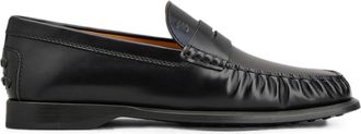 Tod's Gathered Penny Loafers With Rubber Sole